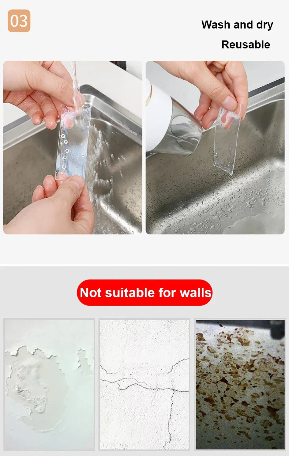 Nano Double-Sided Mounting Tape (Waterproof & Reusable)