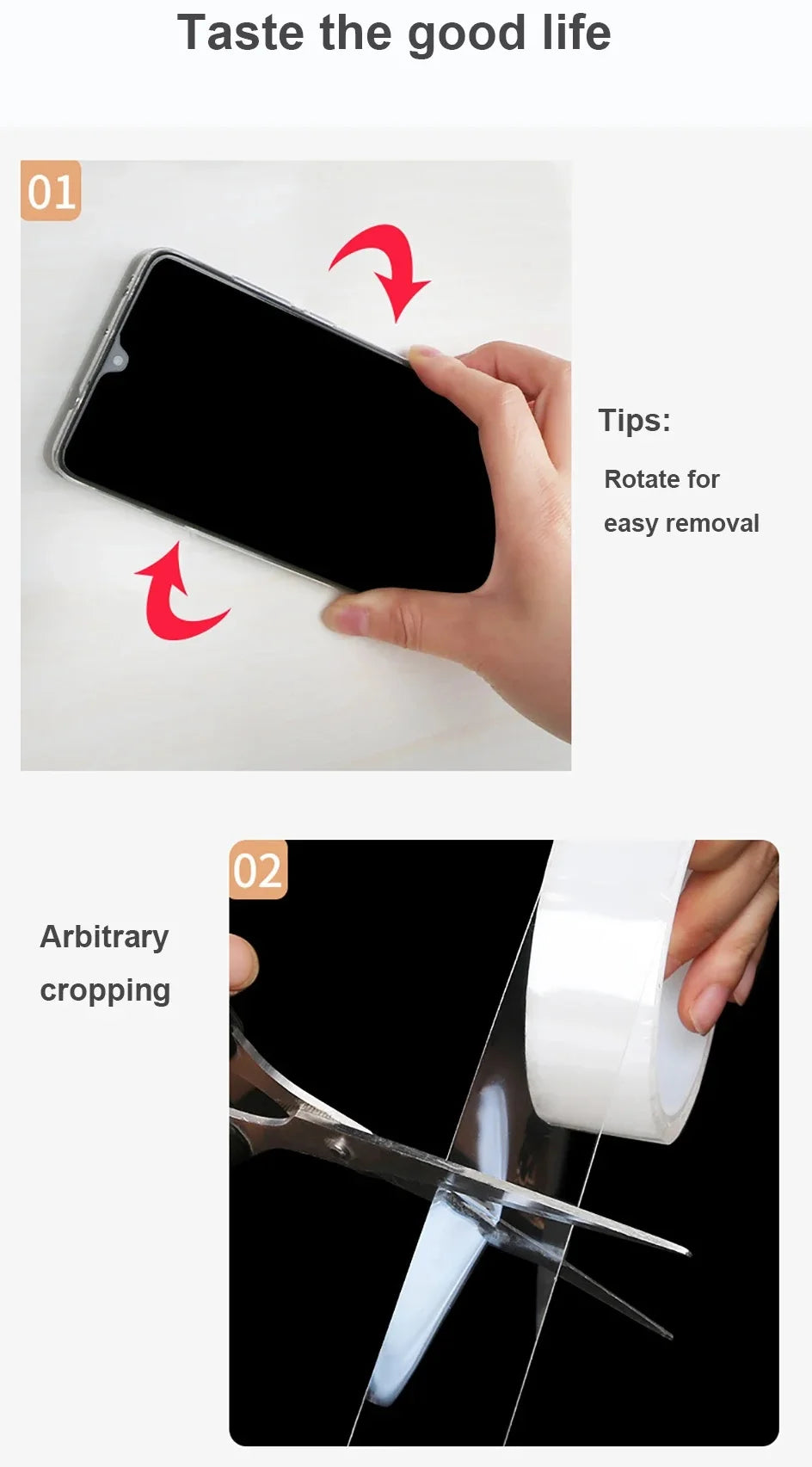 Nano Double-Sided Mounting Tape (Waterproof & Reusable)